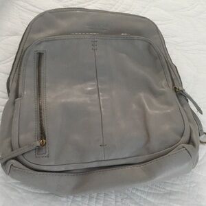 Minimal Grey Leather Backpack for Men - Classic Everyday Carry